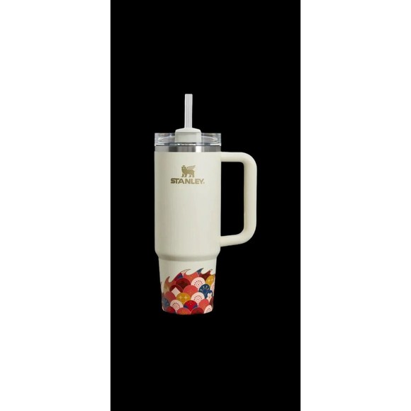 Stanley Lunar New Year Cup Cream Dragon Quencher H2.0 Flowstate Tumbler 30Oz